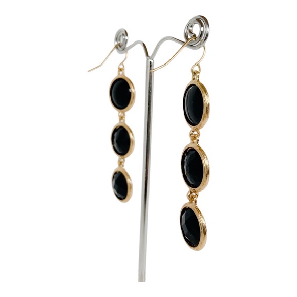 Gold Tone Dangle Earrings - Picture 3 of 5